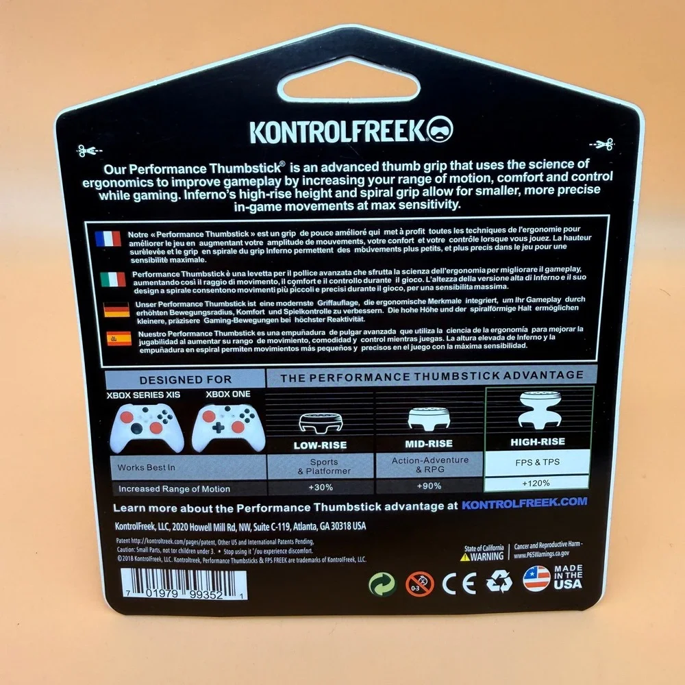 High-Rise Performance Thumbsticks,‎ Red for Xbox Series X, S, One Controllers